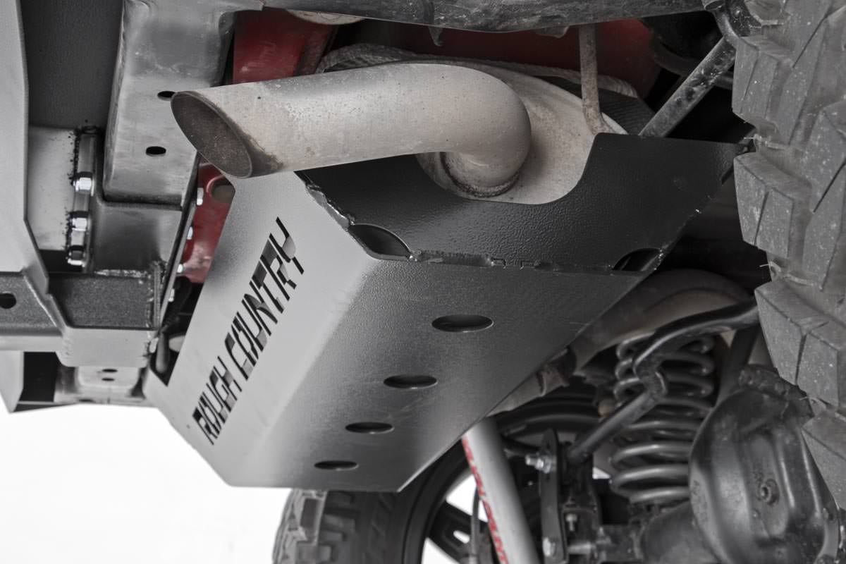 Jeep Wrangler Muffler Skid Plate - Rough Country - '07-'18